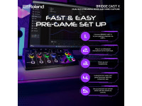 <b>Roland BRIDGE CAST X Misturador de Jogos Duplo Barramento e Captura de Vídeo Interface de transmissão de áudio profissional para jogadores online Hardware DSP 32 bits Conectividade USB-C</b> <b>Roland BRIDGE CAST X Misturador de Jogos Duplo Barramento e Captura de Vídeo Interface de transmissão de áudio profissional para jogadores online Hardware DSP 32 bits Conectividade USB-C</b>